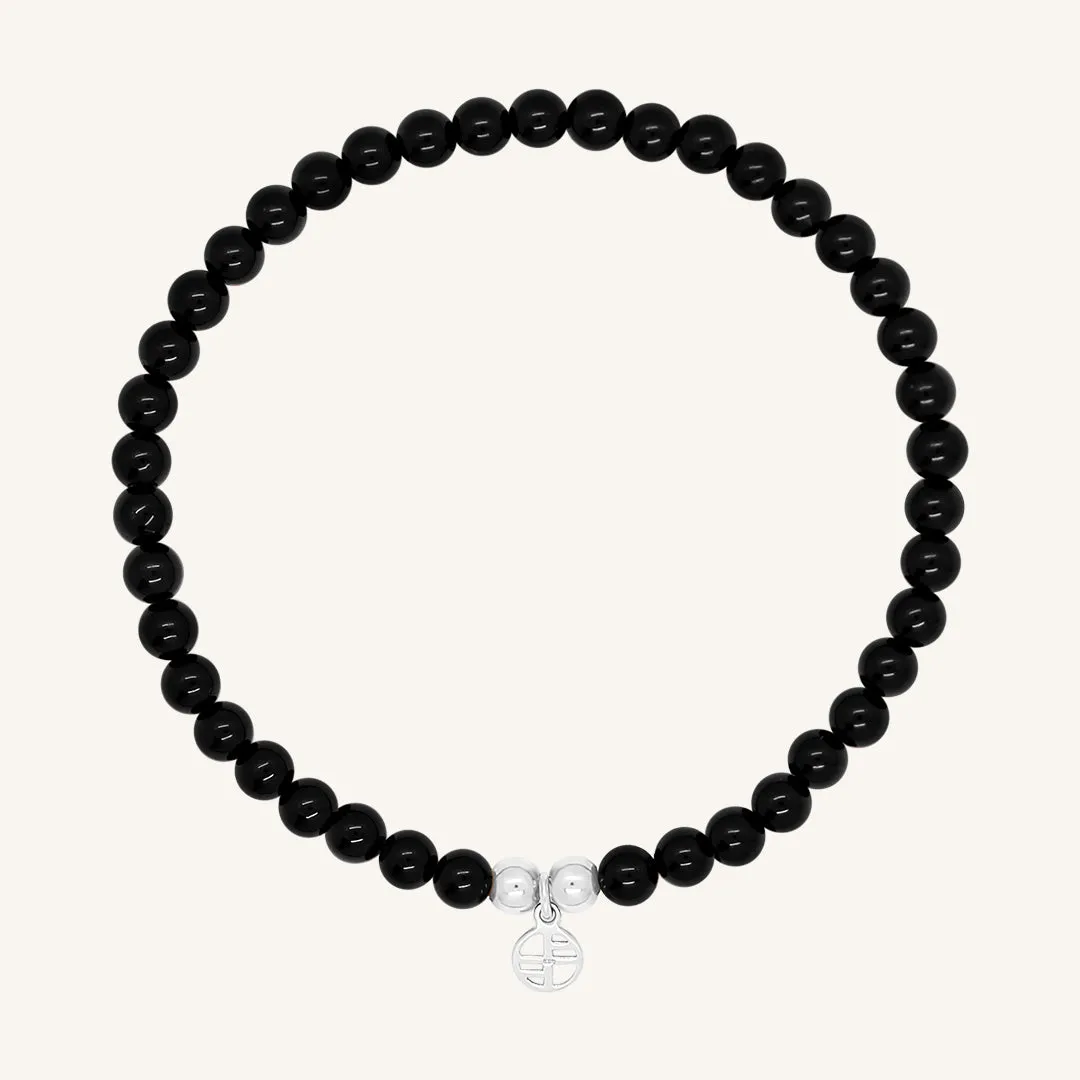 Black Agate Lumier Bracelet - Stone of Strength