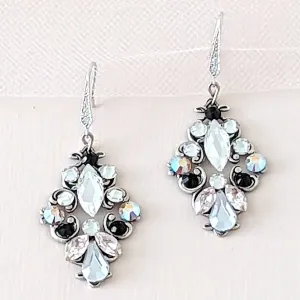 Black Crystal Earrings Cara