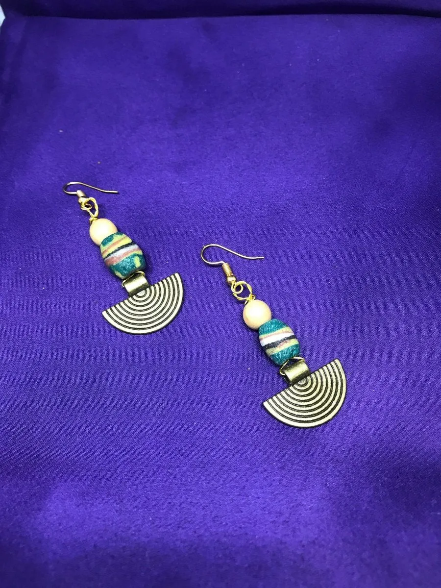 Brass Boho Earrings With Tribal Influence