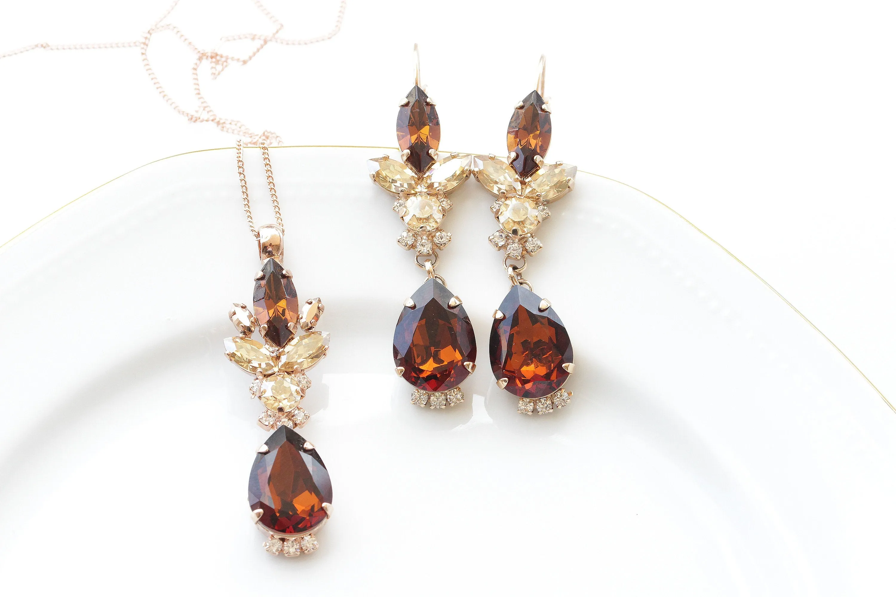 BROWN BRIDAL Earrings