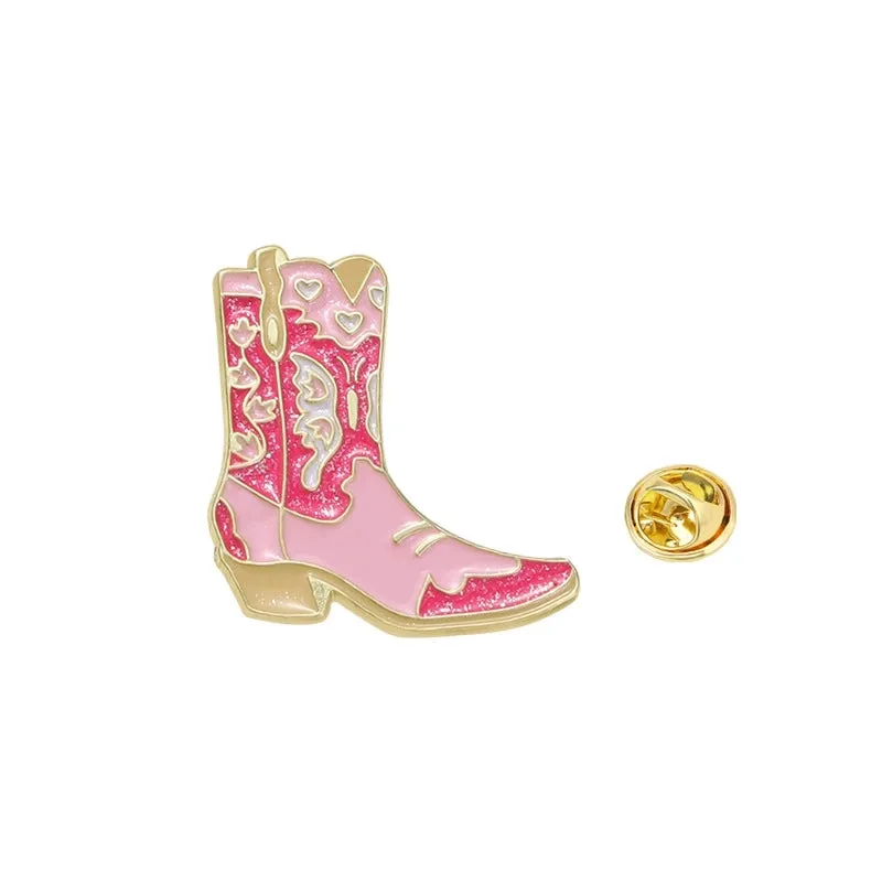 Cartoon Pin Hat Boots Zinc Alloy Enamel Unisex Brooches