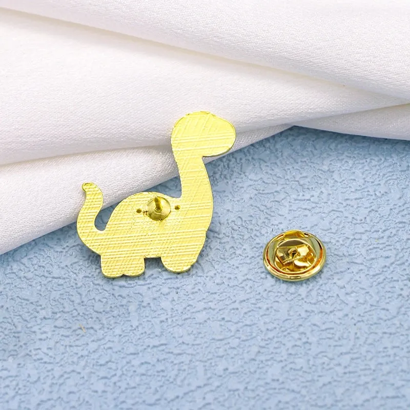 Cartoon Style Cute Pin Dinosaur Alloy Enamel Stoving Varnish Kid'S Brooches