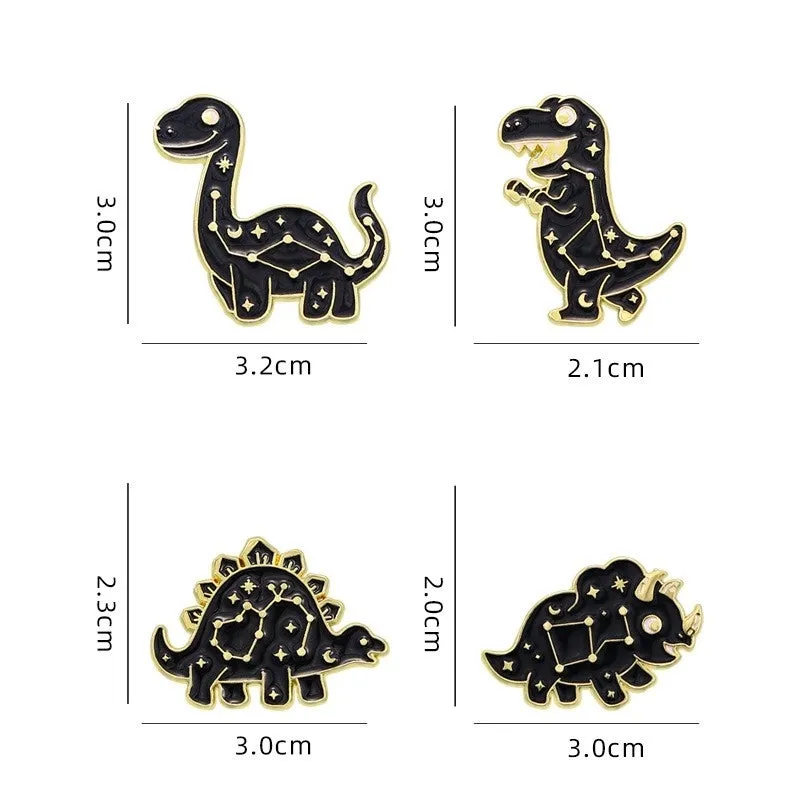 Cartoon Style Cute Pin Dinosaur Alloy Enamel Stoving Varnish Kid'S Brooches