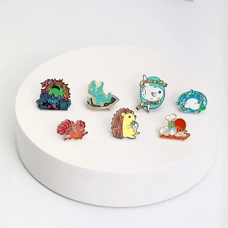 Cartoon Style Pin Animal Alloy Enamel Plating Unisex Brooches