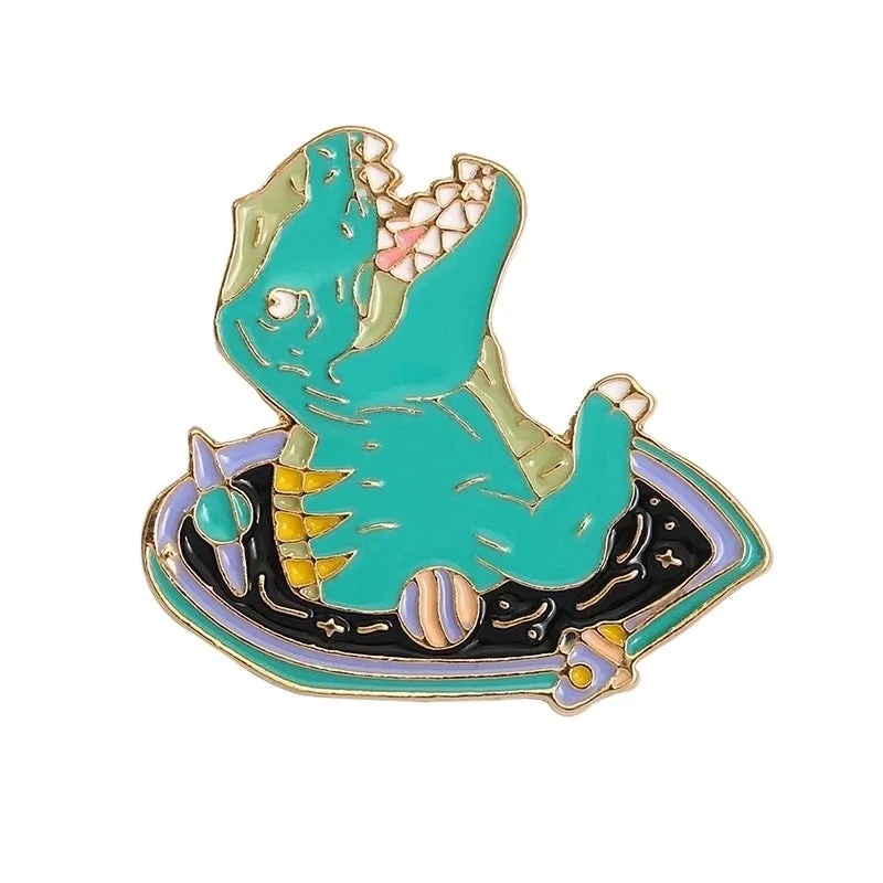 Cartoon Style Pin Frog Alloy Enamel Unisex Brooches