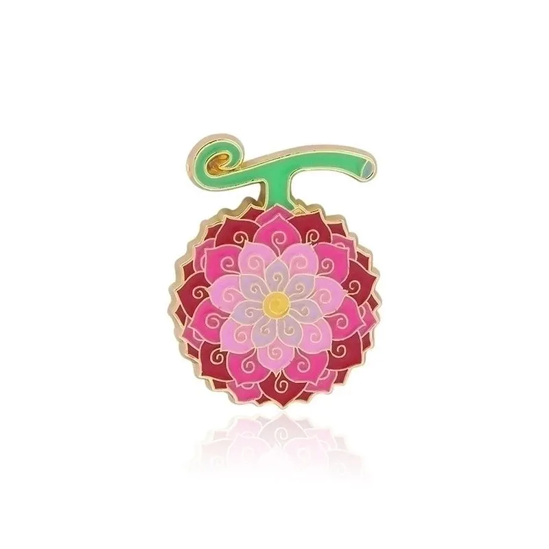 Cartoon Style Pin Fruit Alloy Enamel Unisex Brooches