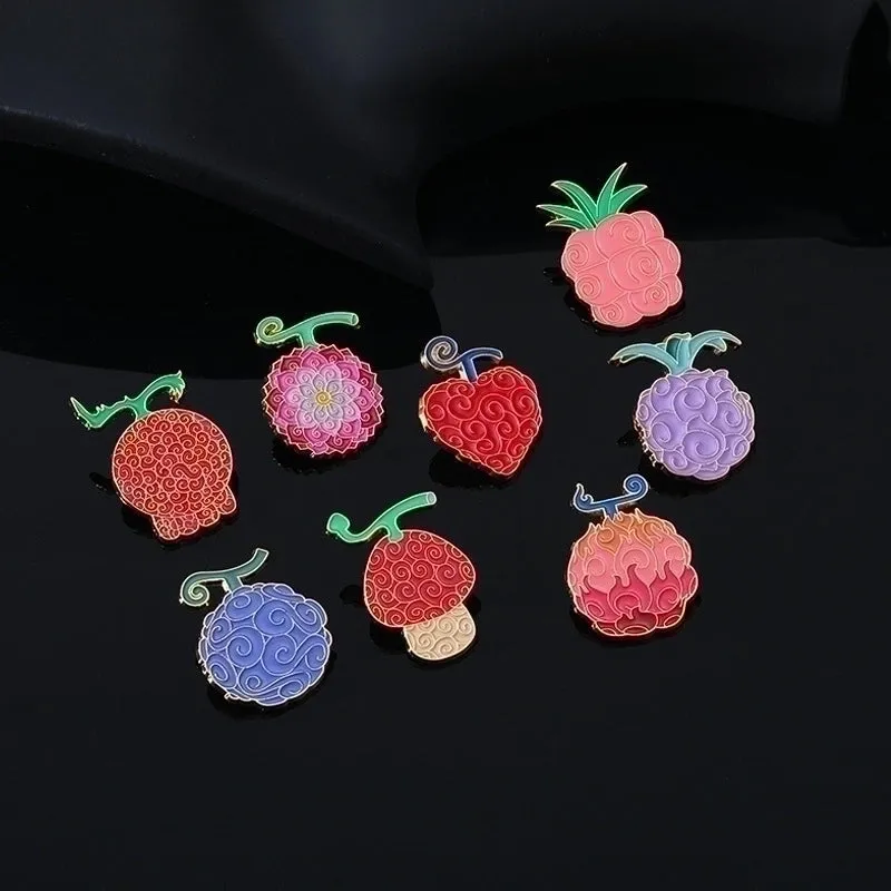 Cartoon Style Pin Fruit Alloy Enamel Unisex Brooches