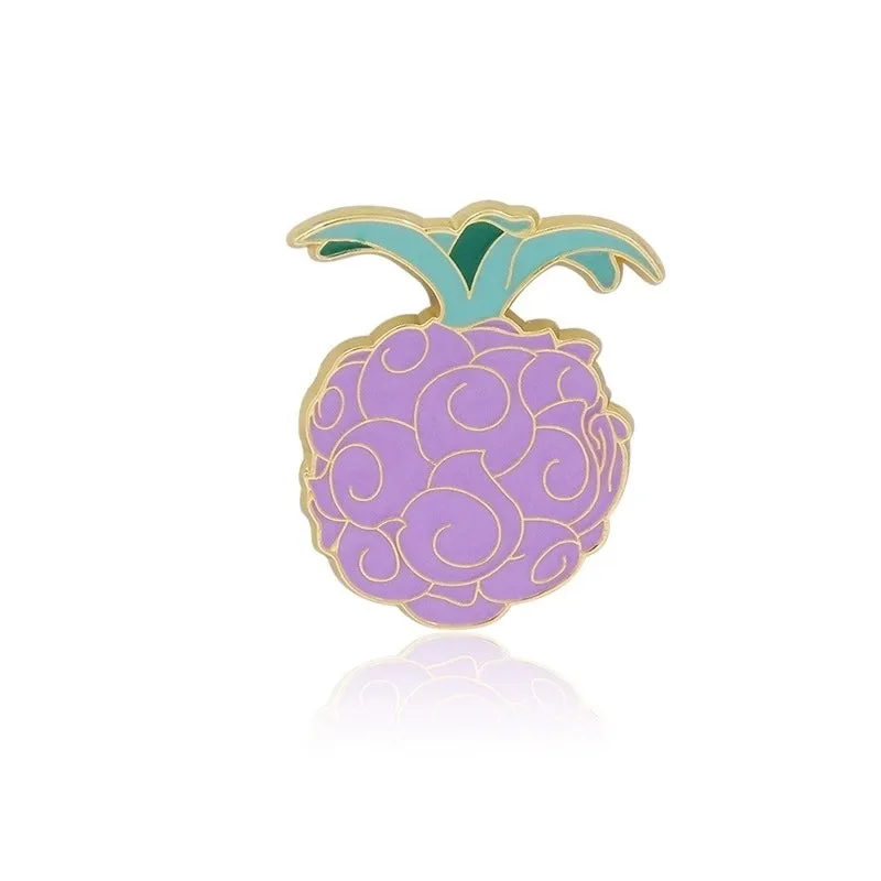 Cartoon Style Pin Fruit Alloy Enamel Unisex Brooches