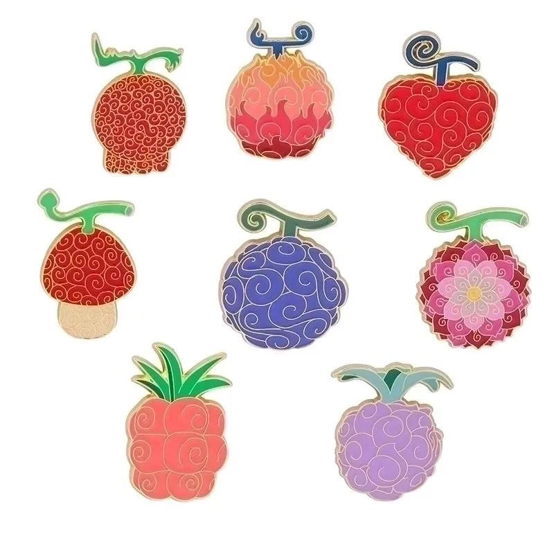 Cartoon Style Pin Fruit Alloy Enamel Unisex Brooches