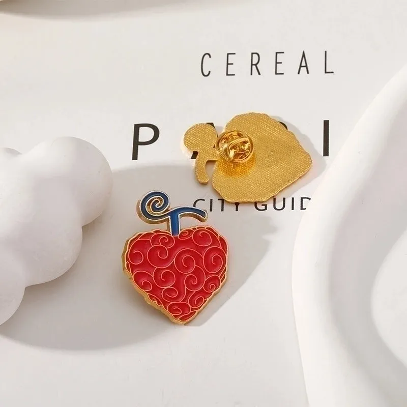 Cartoon Style Pin Fruit Alloy Enamel Unisex Brooches