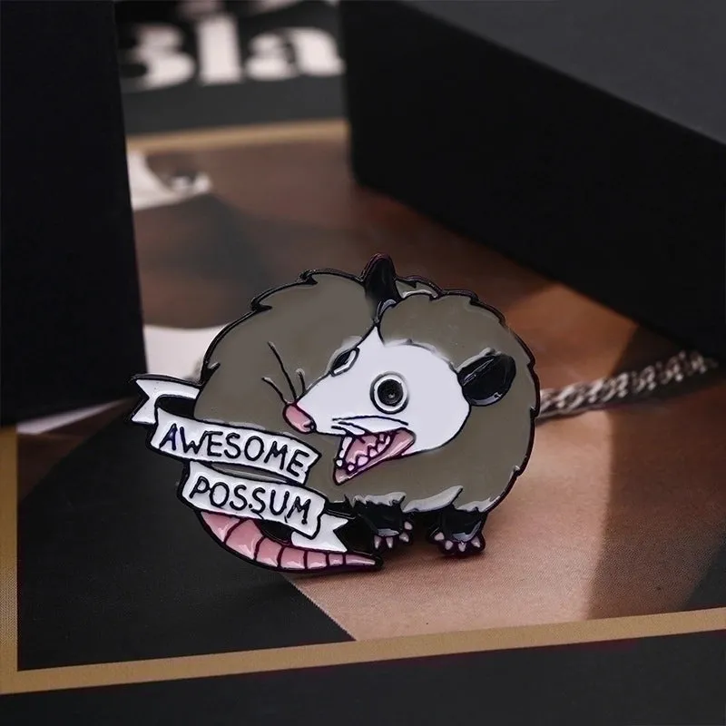 Cartoon Style Pin Letter Mouse Alloy Enamel Unisex Brooches