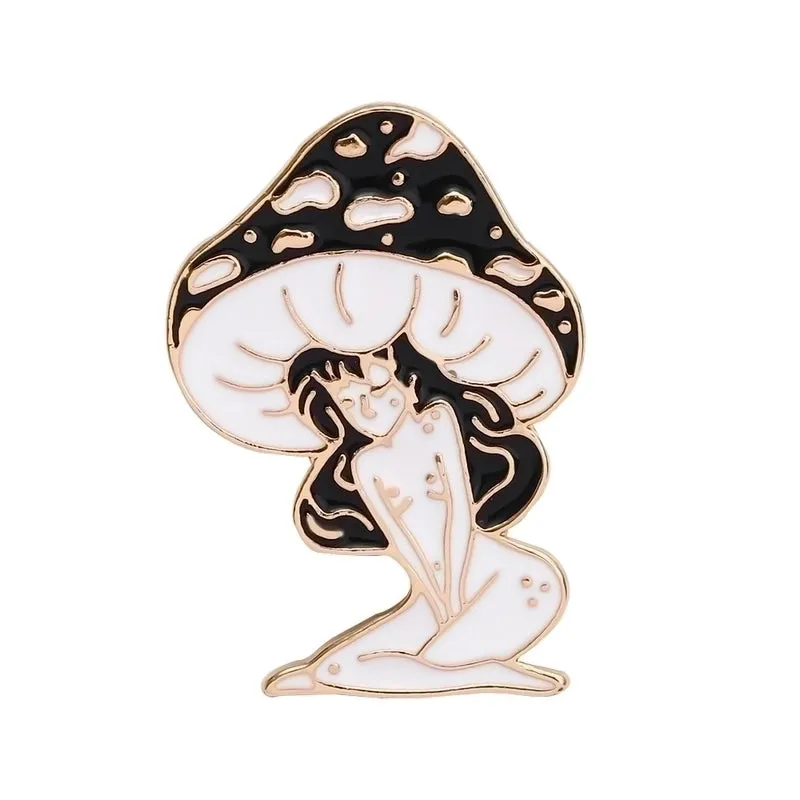 Cartoon Style Pin Mushroom Alloy Enamel Plating Unisex Brooches