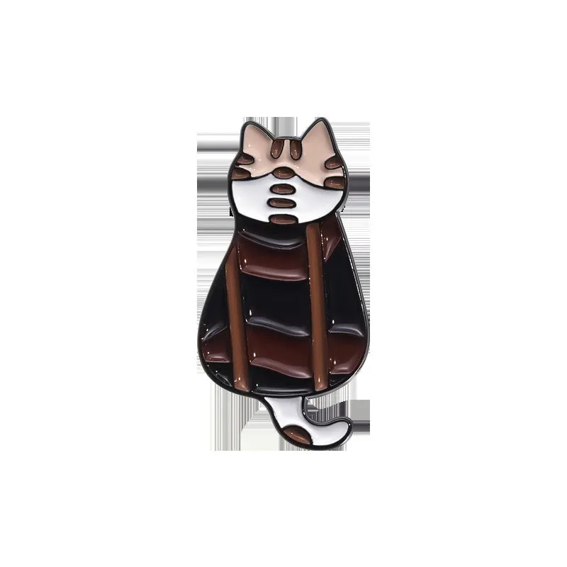 Casual Cute Pin Cartoon Cup Cat Alloy Enamel Plating Unisex Brooches