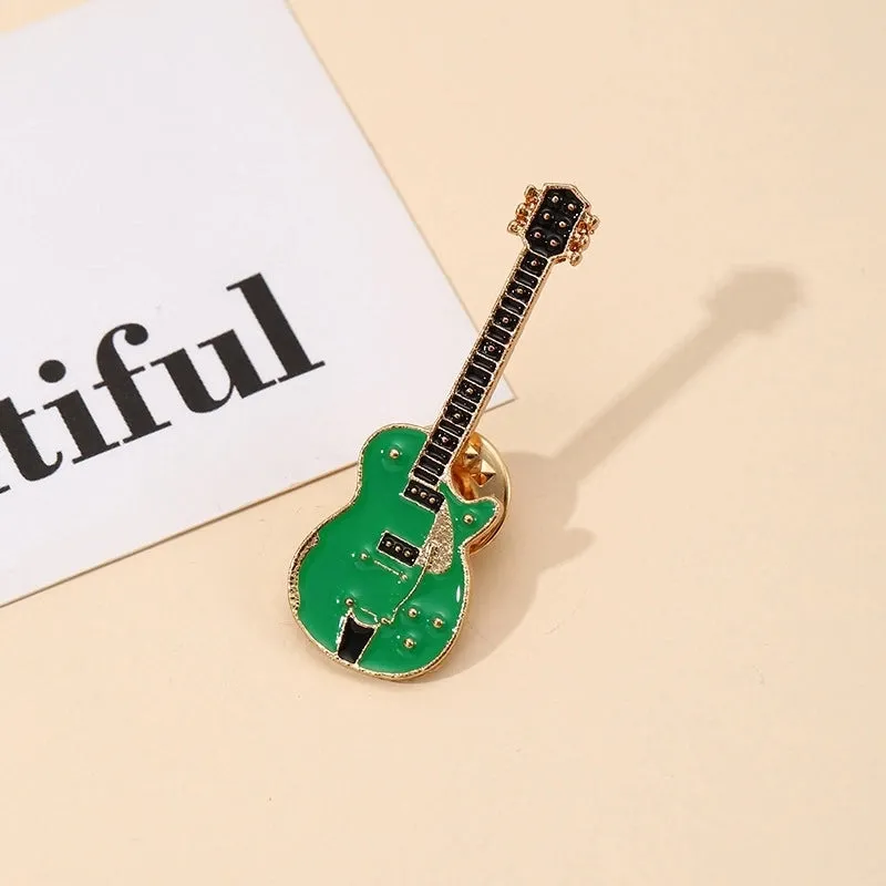 Casual Simple Style Pin Guitar Alloy Enamel Unisex Brooches