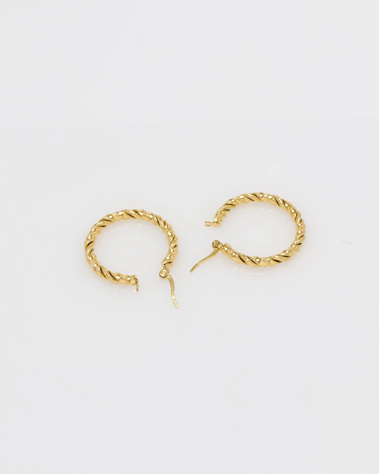 Charlotte Gold Twist Hoop Earrings