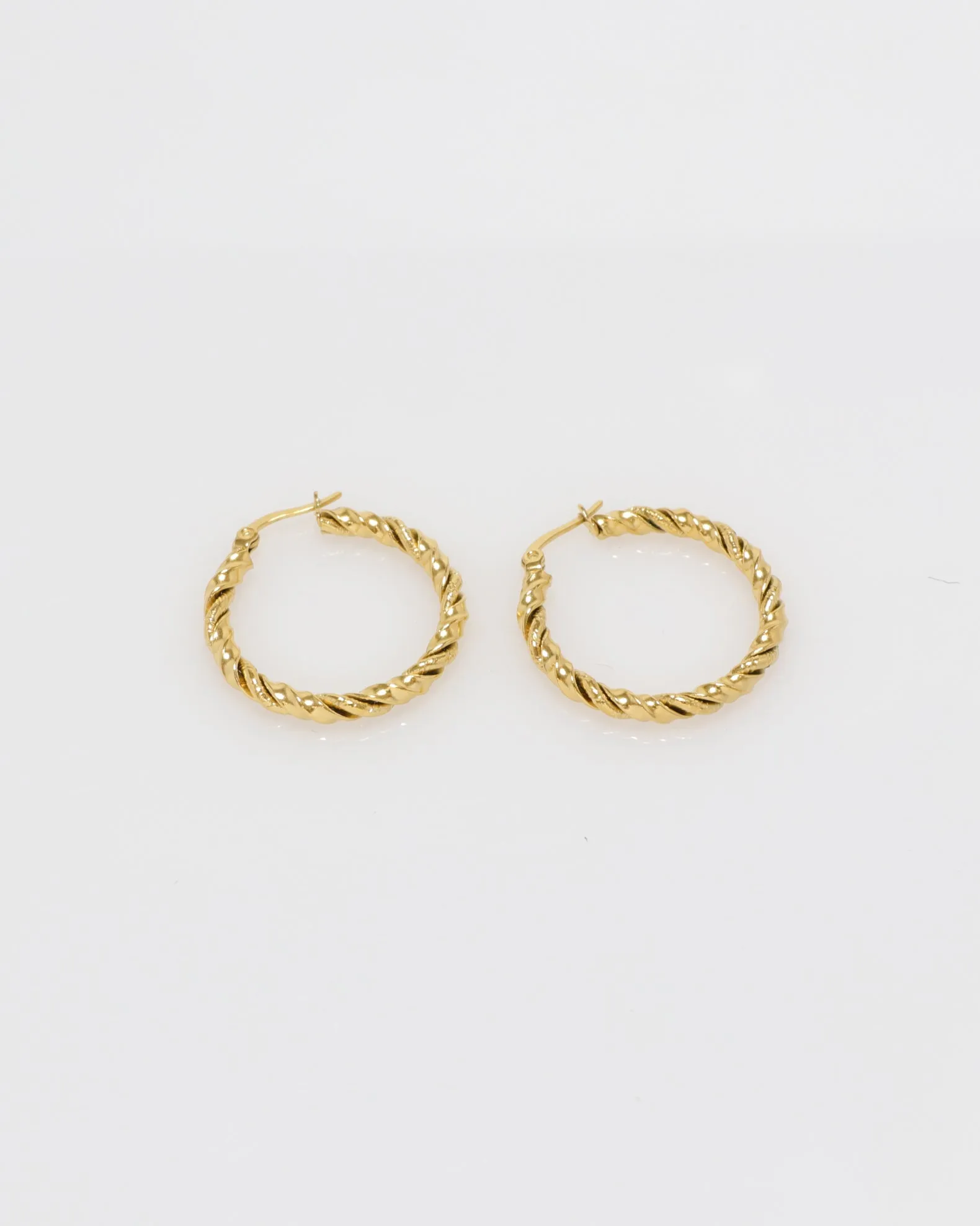 Charlotte Gold Twist Hoop Earrings