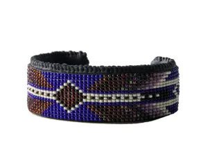 Cheyenne Warrior Shield Sunset Beaded Cuff