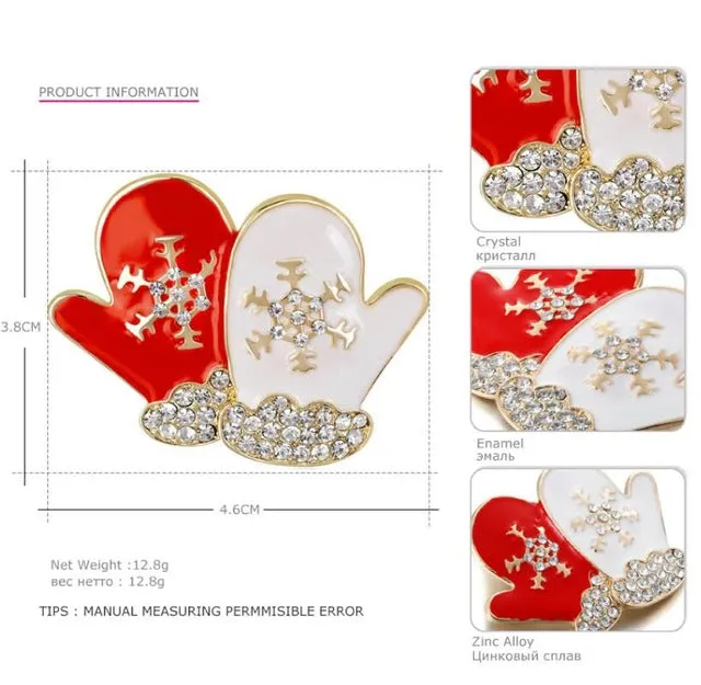 Christmas Snowflake Brooches Enamel Pins