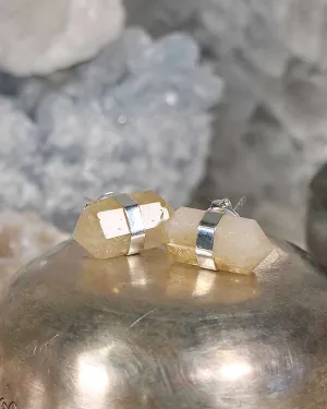 Citrine Double Terminated Stud Earring