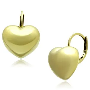 CJG2290 Wholesale Women's Stainless Steel IP Gold Heart Earrings