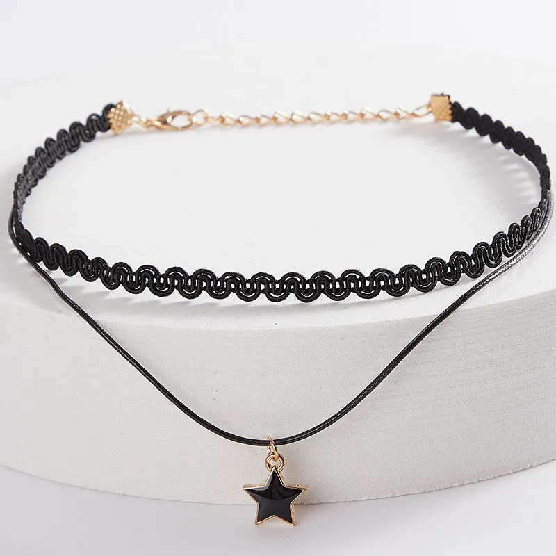 Clavicle Chain Neck Accessories Neck Strap Necklace Lace Short Necklace