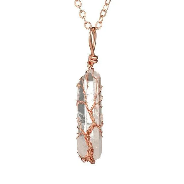 Copper Wire with Natural Stone Pendants