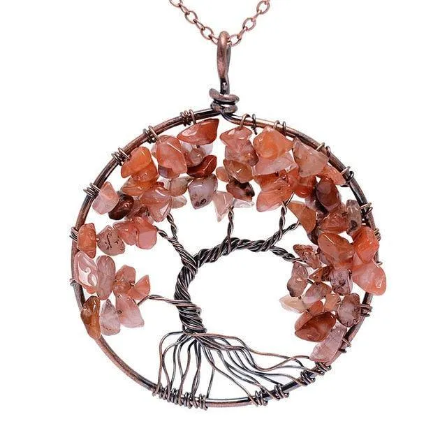 Copper Wire with Natural Stone Pendants