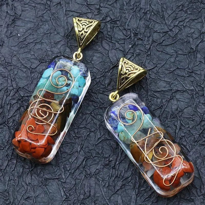 Copper Wire with Natural Stone Pendants