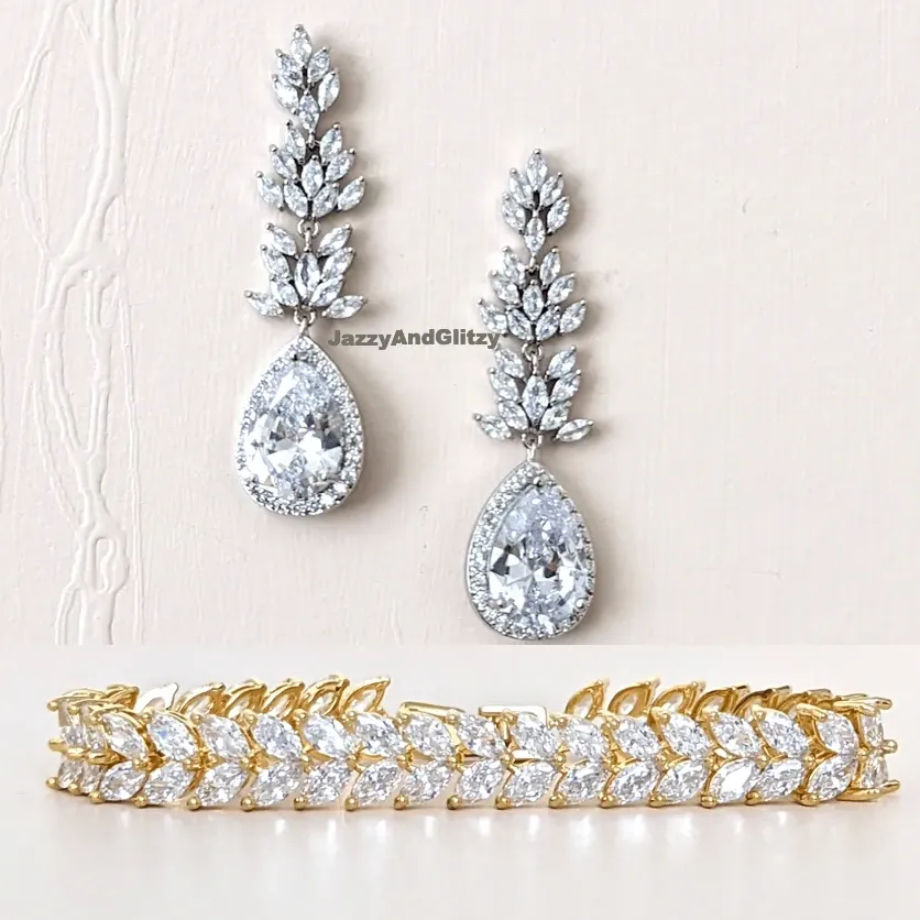 Crystal Bridal Earrings Drop