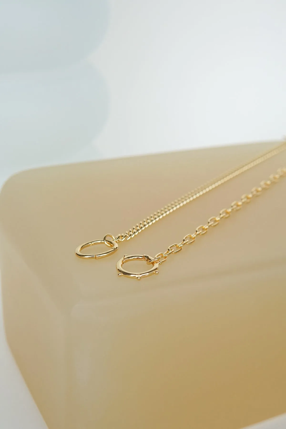 Curb clasp chain gold plated