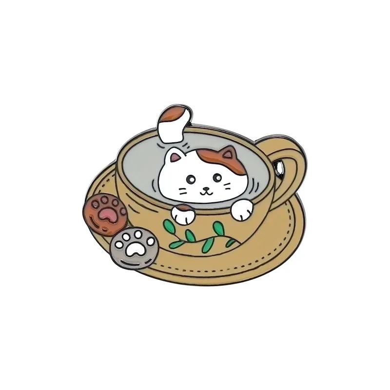 Cute Pin Cat Alloy Enamel Unisex Brooches