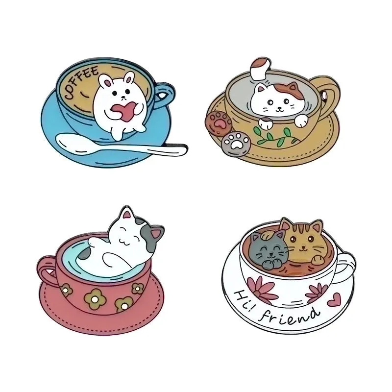 Cute Pin Cat Alloy Enamel Unisex Brooches