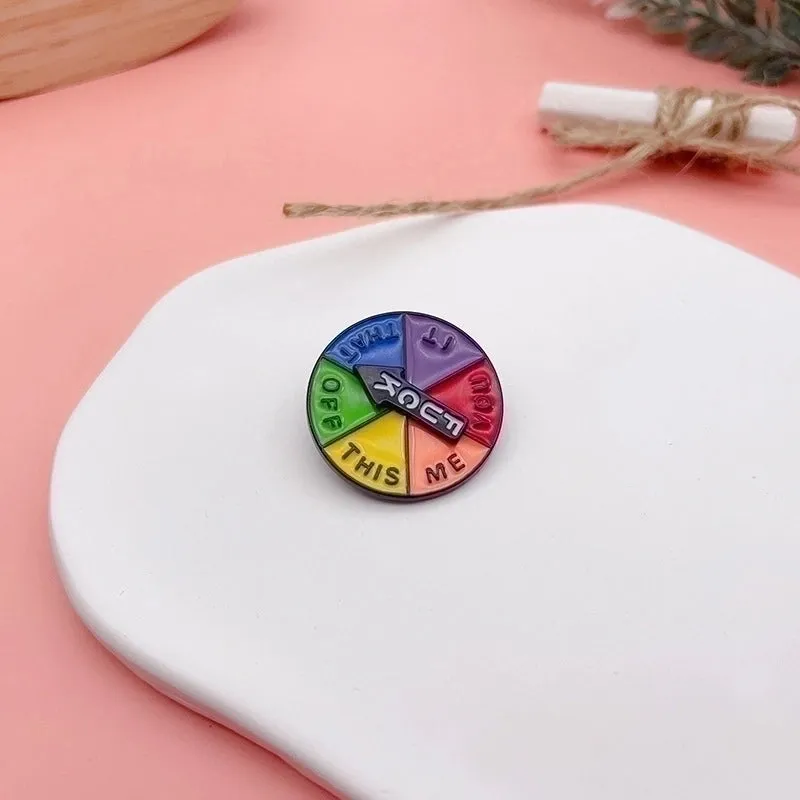 Cute Pin Letter Turntable Alloy Enamel Unisex Brooches