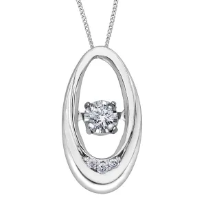 Diamond and White Gold Pulse Pendant