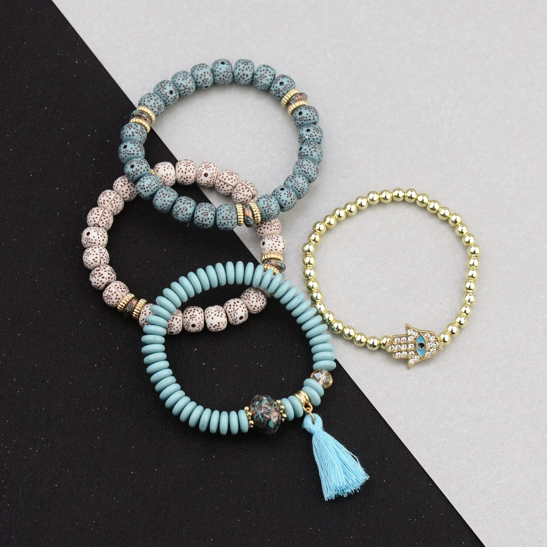 diy handmade beaded multilayer bracelet