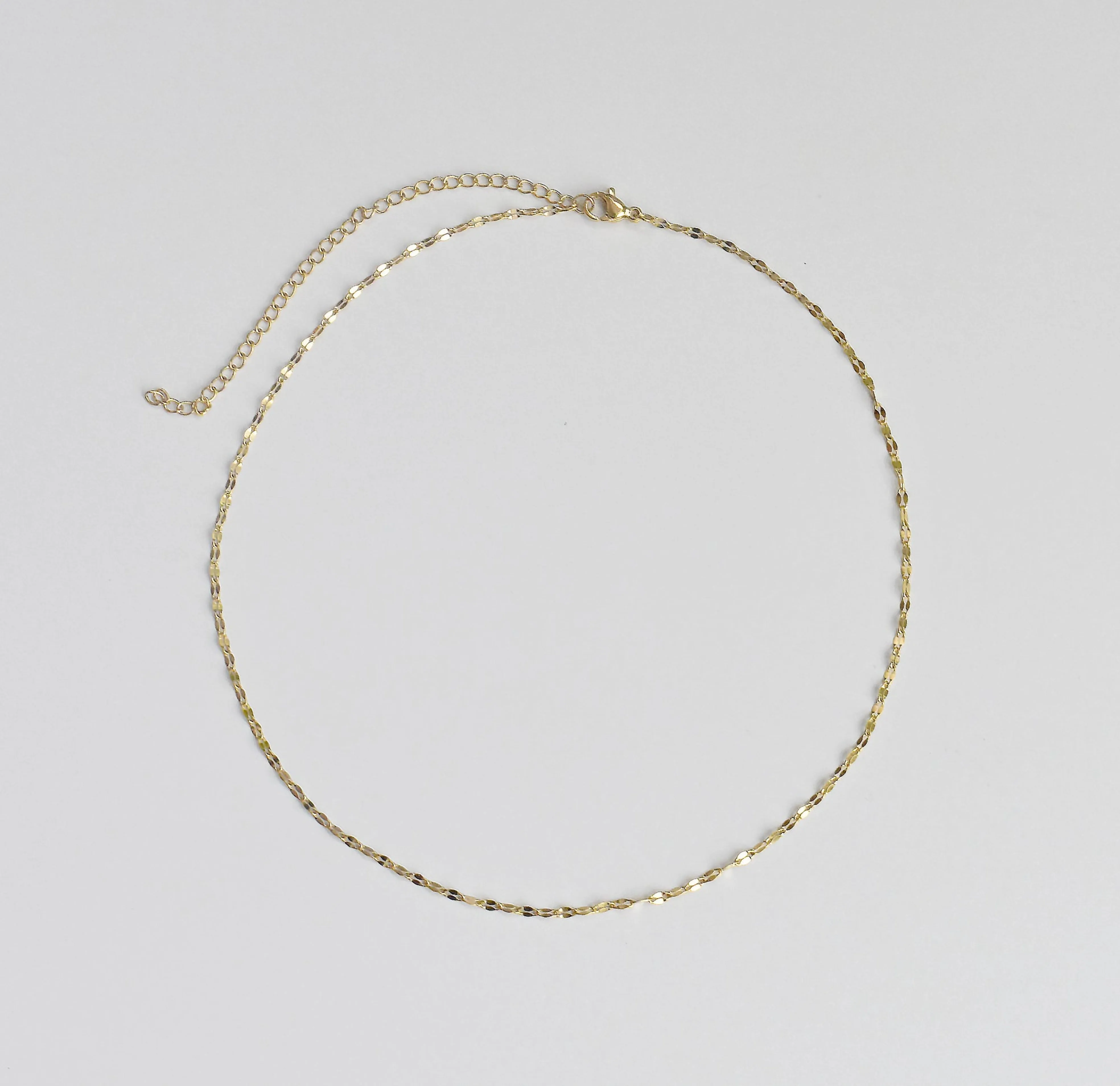 ELSIE GOLD DAINTY LACE CHAIN NECKLACE