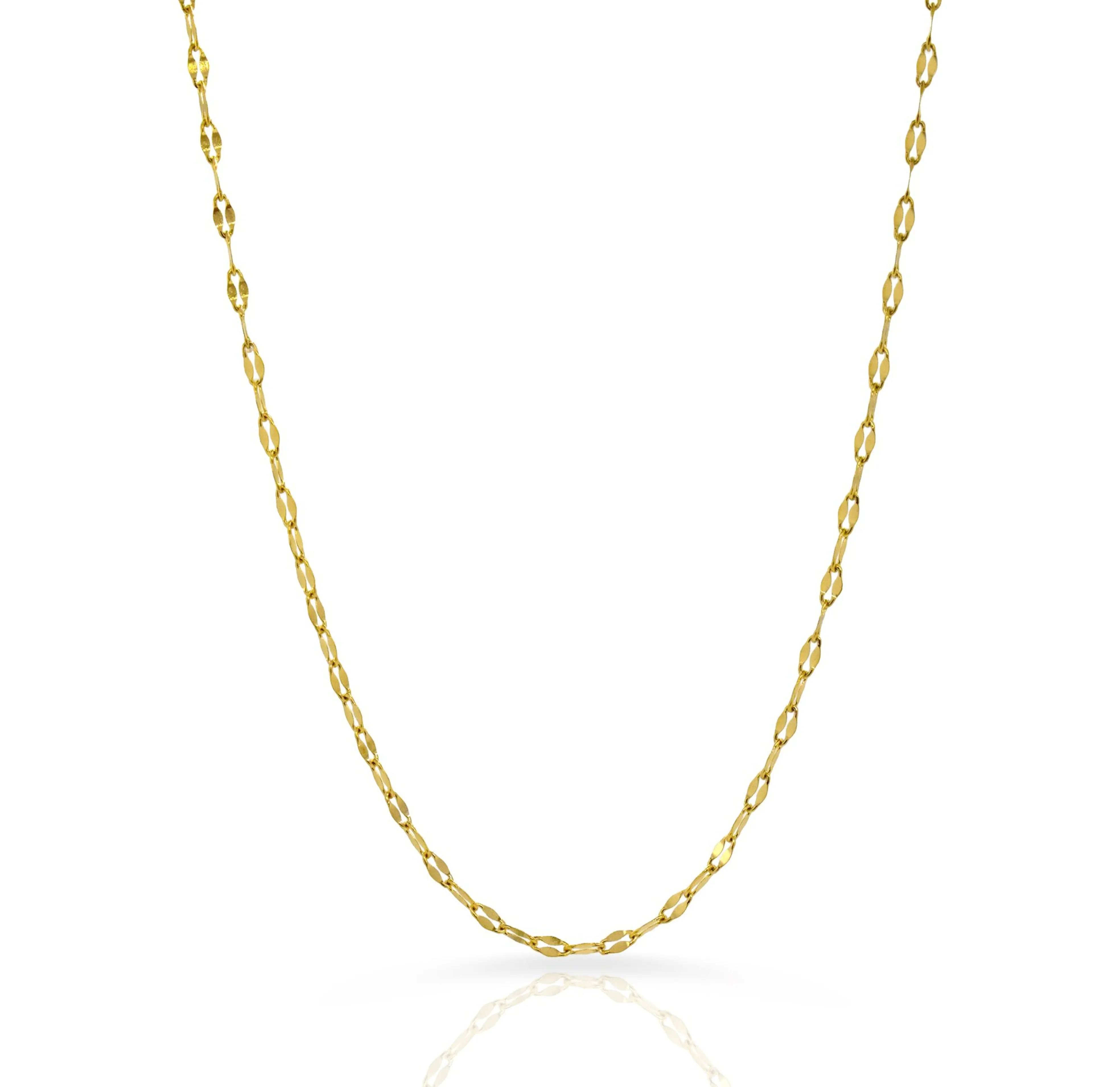 ELSIE GOLD DAINTY LACE CHAIN NECKLACE