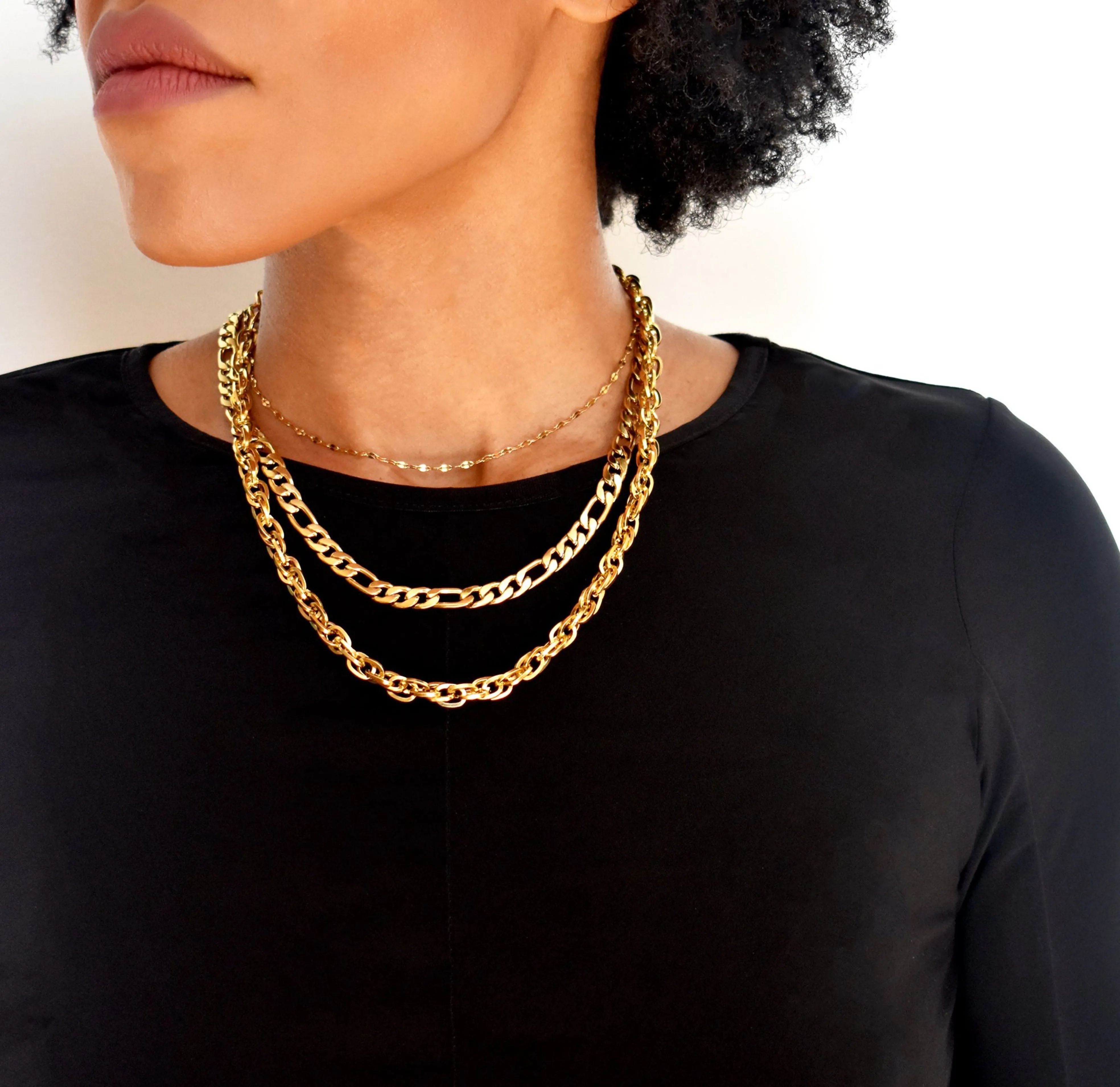 ELSIE GOLD DAINTY LACE CHAIN NECKLACE