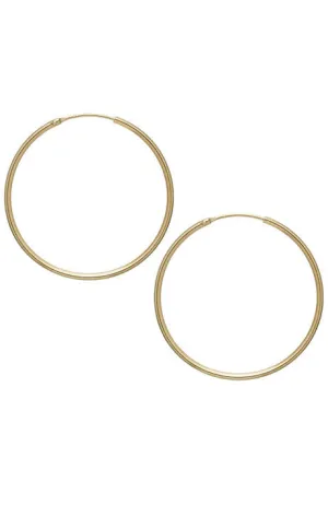 Endless Hoop Earrings - 1" Diameter Endless Hoops - 14K Gold Vermeil