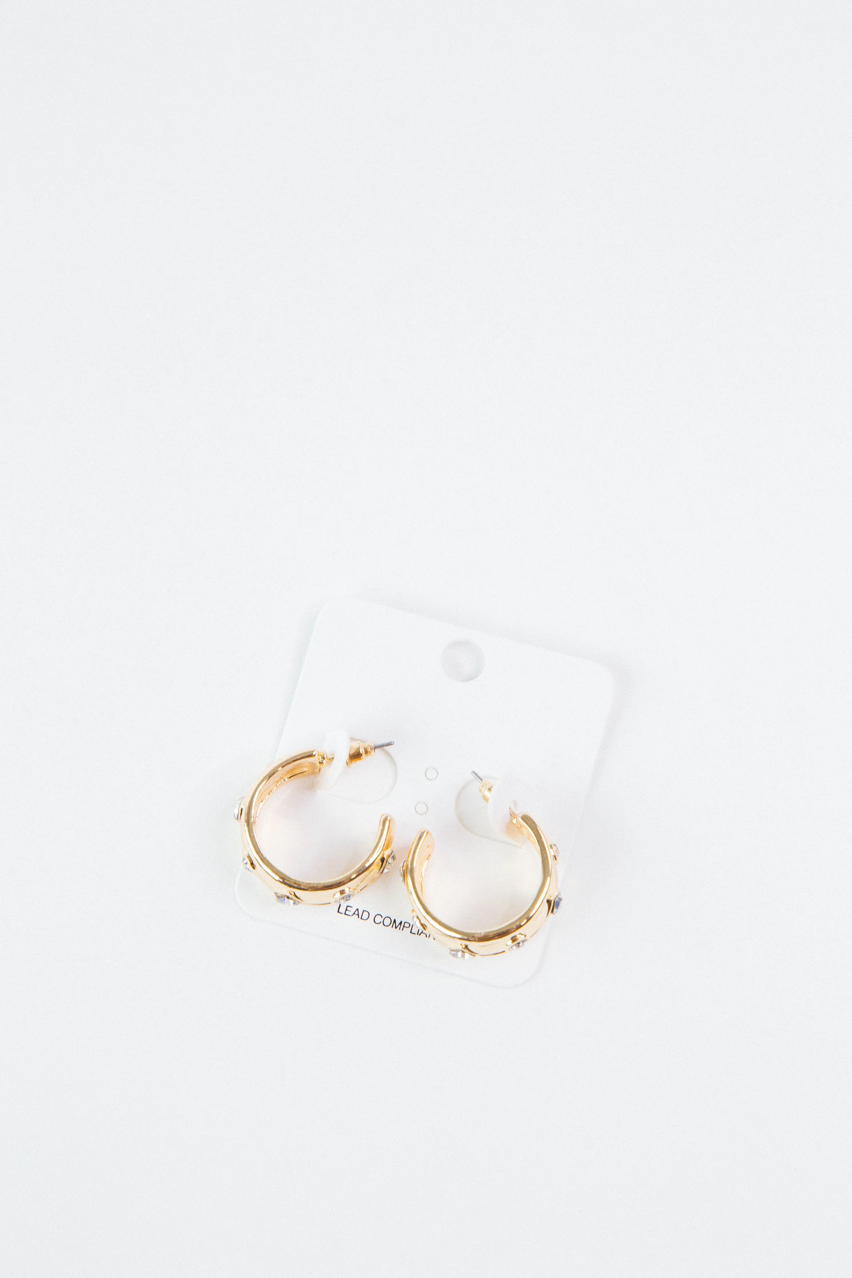 Everlee Jewel Hoop Earrings, Gold