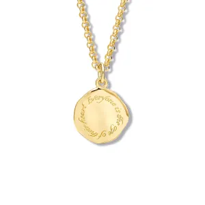 Everyone Is Quote Pendant Yellow Gold