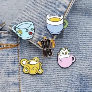 Fashion Pin Cup Alloy Enamel Unisex Brooches