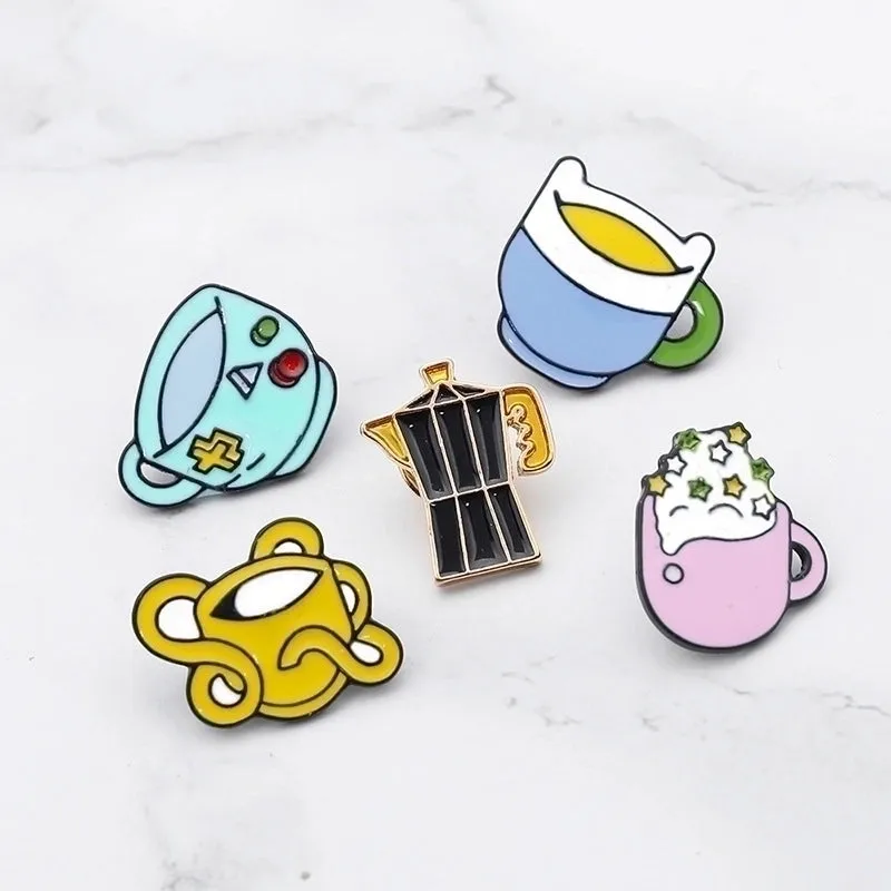 Fashion Pin Cup Alloy Enamel Unisex Brooches