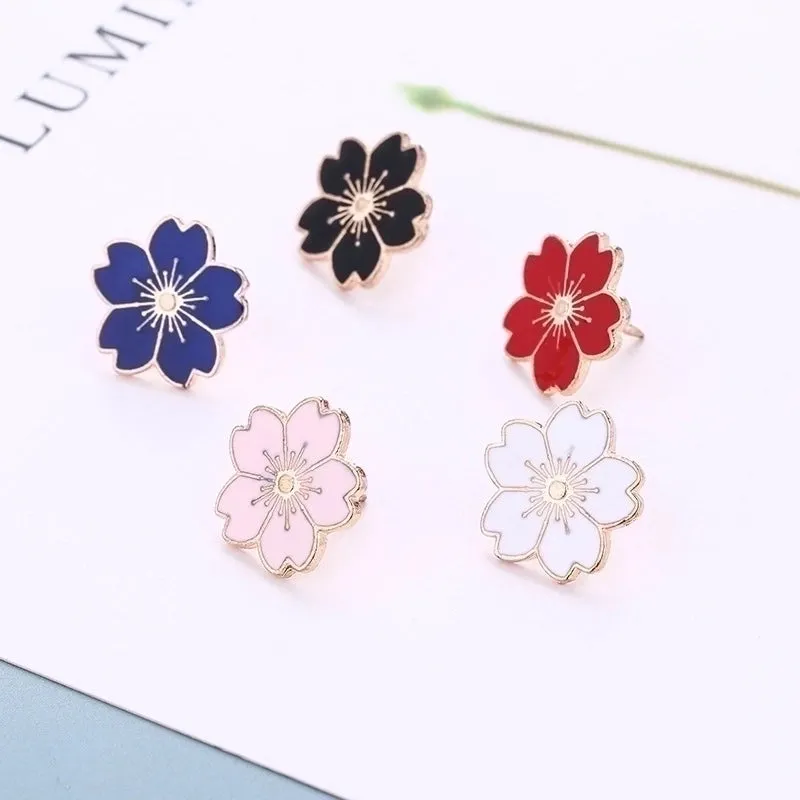 Fashion Pin Flower Alloy Enamel Women'S Brooches