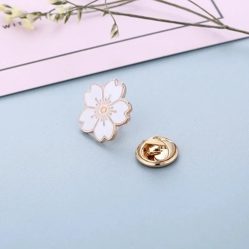 Fashion Pin Flower Alloy Enamel Women'S Brooches