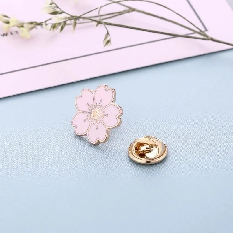 Fashion Pin Flower Alloy Enamel Women'S Brooches