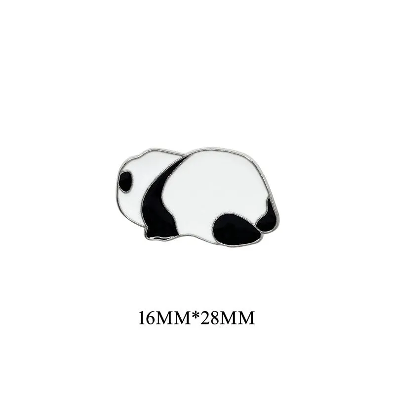 Fashion Pin Panda Alloy Enamel Gold Plated Unisex Brooches