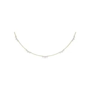 Five Stone Diamond Station Necklace