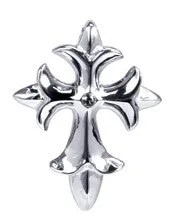 FLEUR CROSS PENDANT 316L, C/60