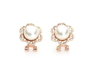 Flower Pearl Earrings Studs for Women